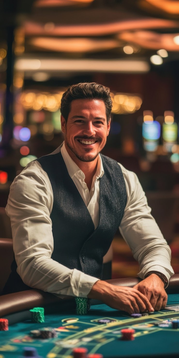 Dealer profesional di studio Live Roulette licin 4d